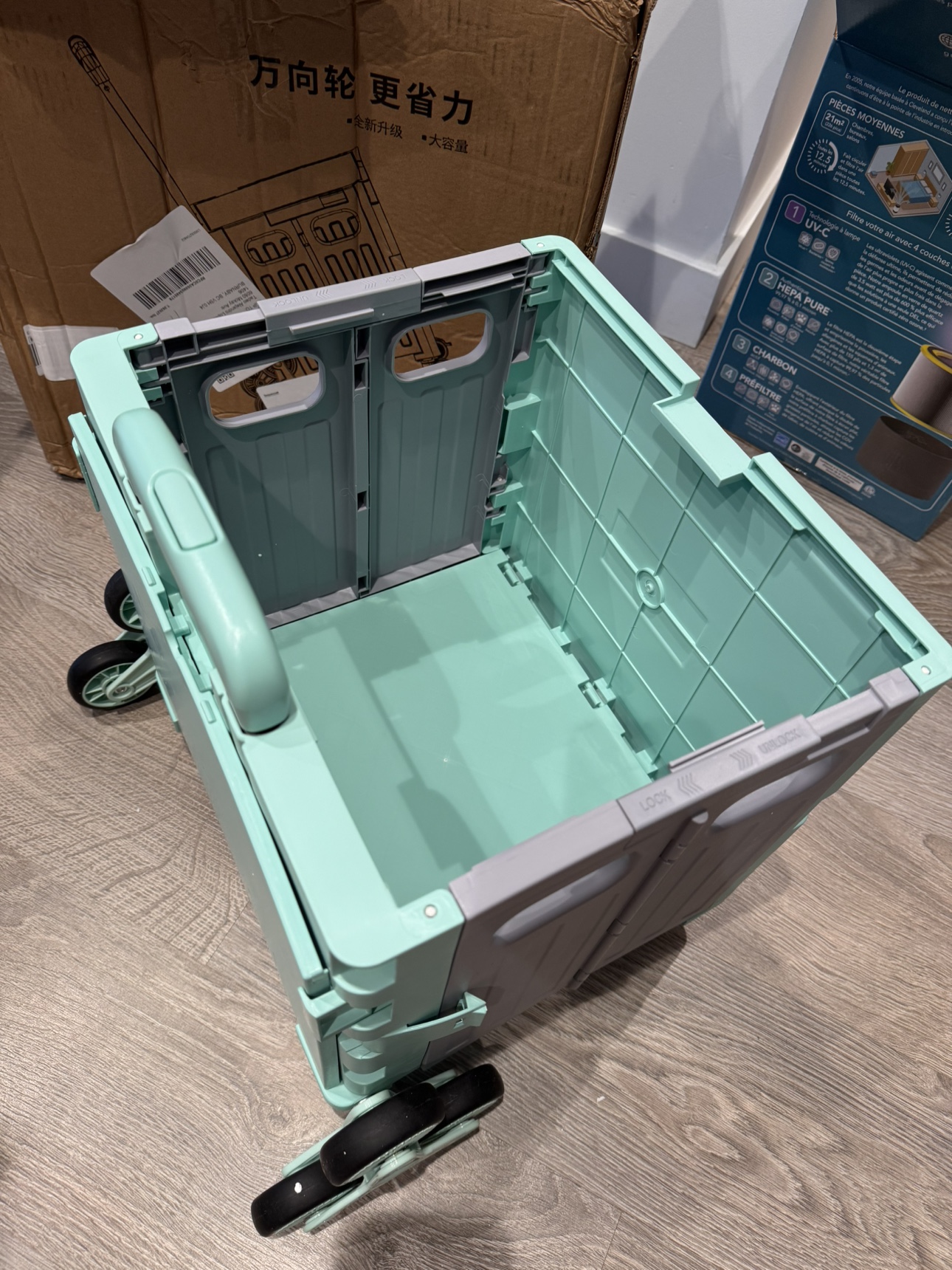 Folding Shopping Cart with Wheels - photo 2
