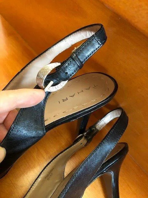 Tahari Navy Slingback Heels image indicator(2)