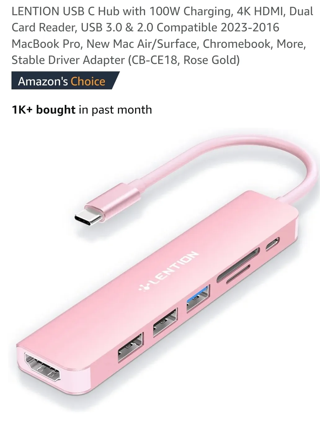 LENTION USB C Hub thumbnail