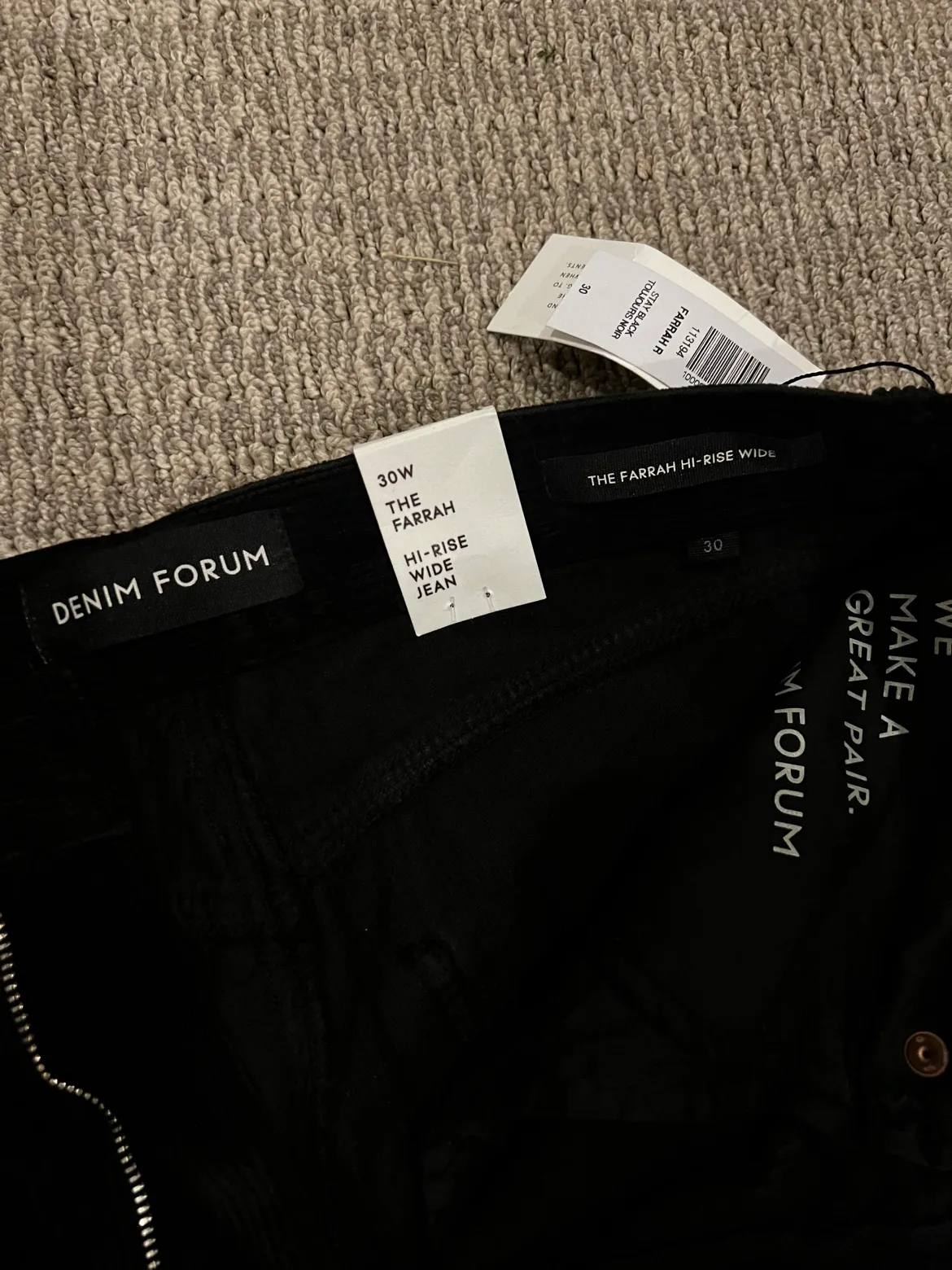 Denim Forum The Farrah Hi-Rise Wide Leg Jeans thumbnail