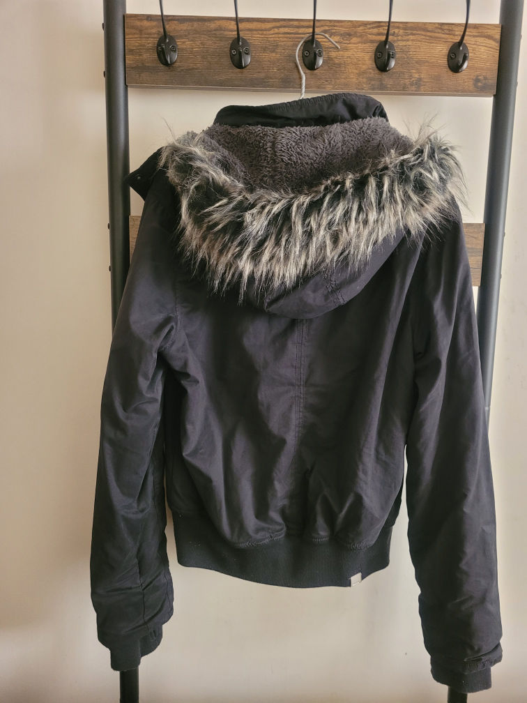Bench Women's Black Winter Jacket with Fur Hood - photo 2