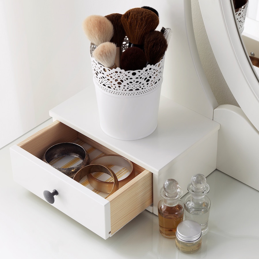 White Vanity Table with Mirror and chair - photo 3
