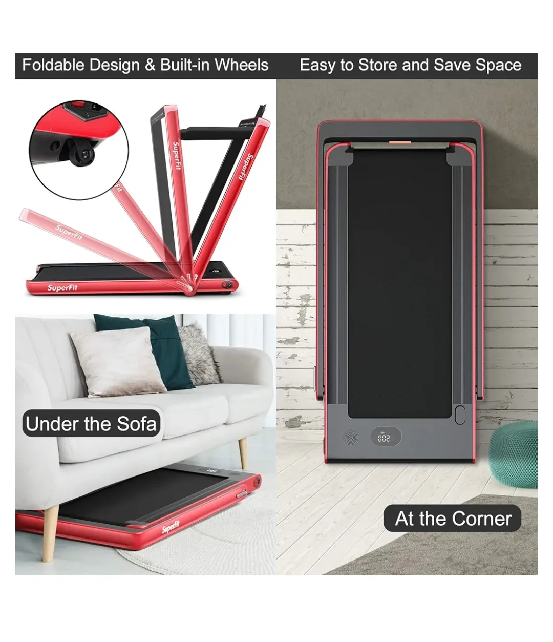 Goplus 2 in 1 Folding Treadmill image indicator(4)