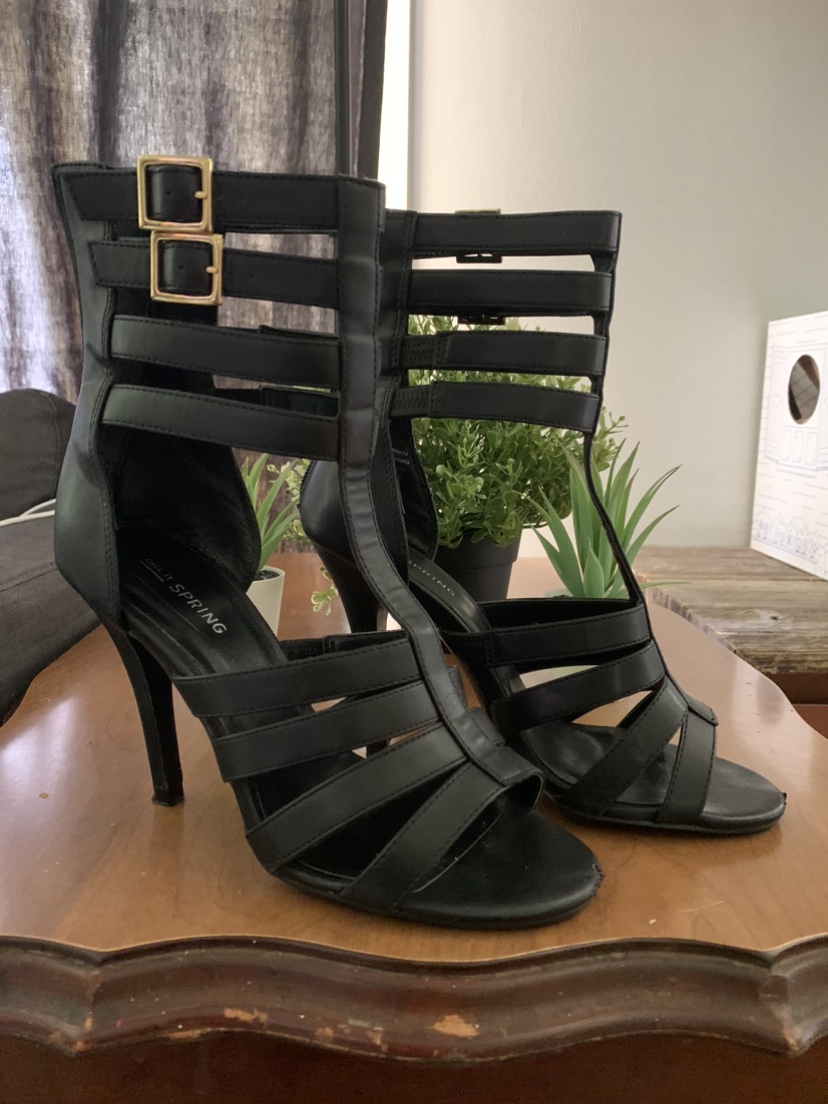 Black Heeled Sandals
