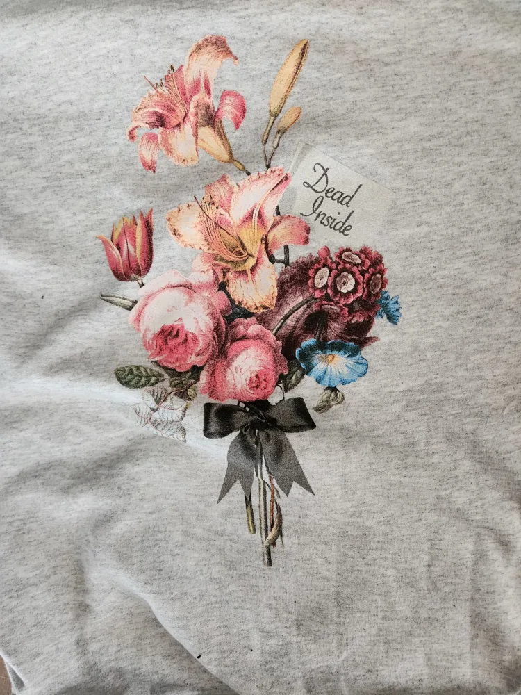 Pretty Vacant Grey Floral Hoodie image indicator(4)