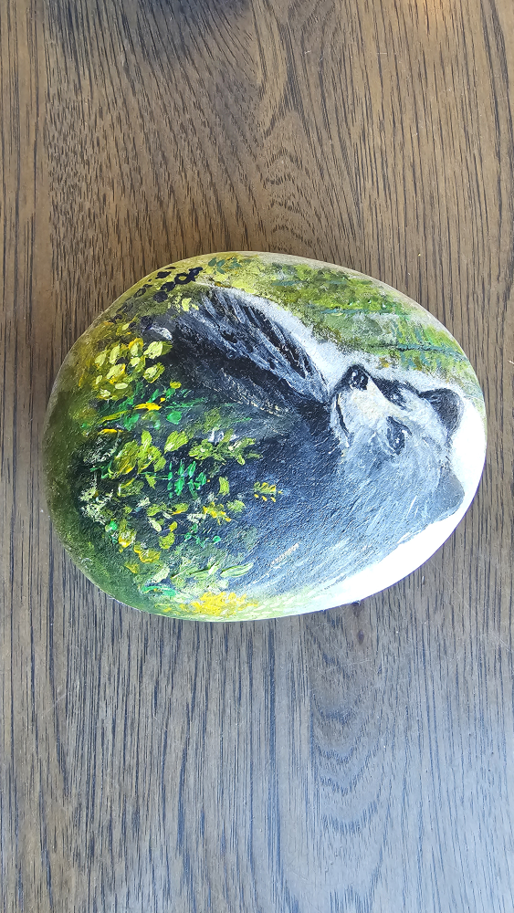 Hand-Painted Bear Stone - photo 2