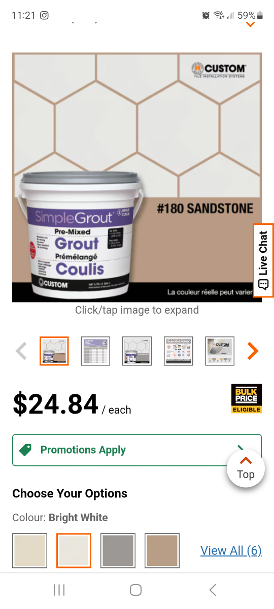 Grout - Pre-Mixed - bright white - photo 5