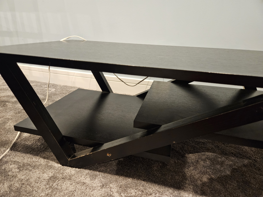 Black Coffee Table with Shelf - photo 3