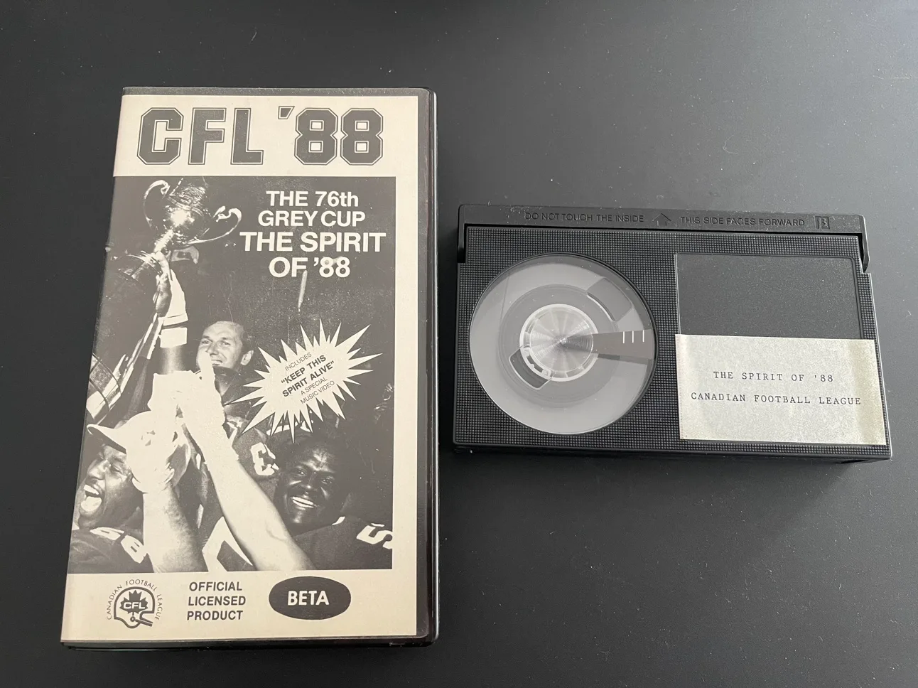 CFL ‘88 The 76th Grey Cup on Beta video cassette! thumbnail