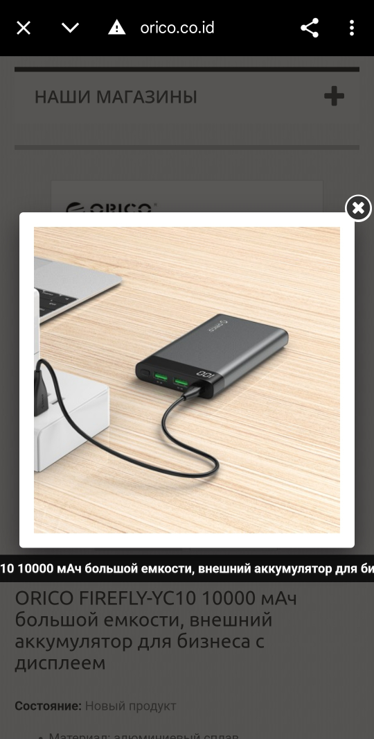 ORICO FIREFLY-YC10 10000 mAh Power Bank