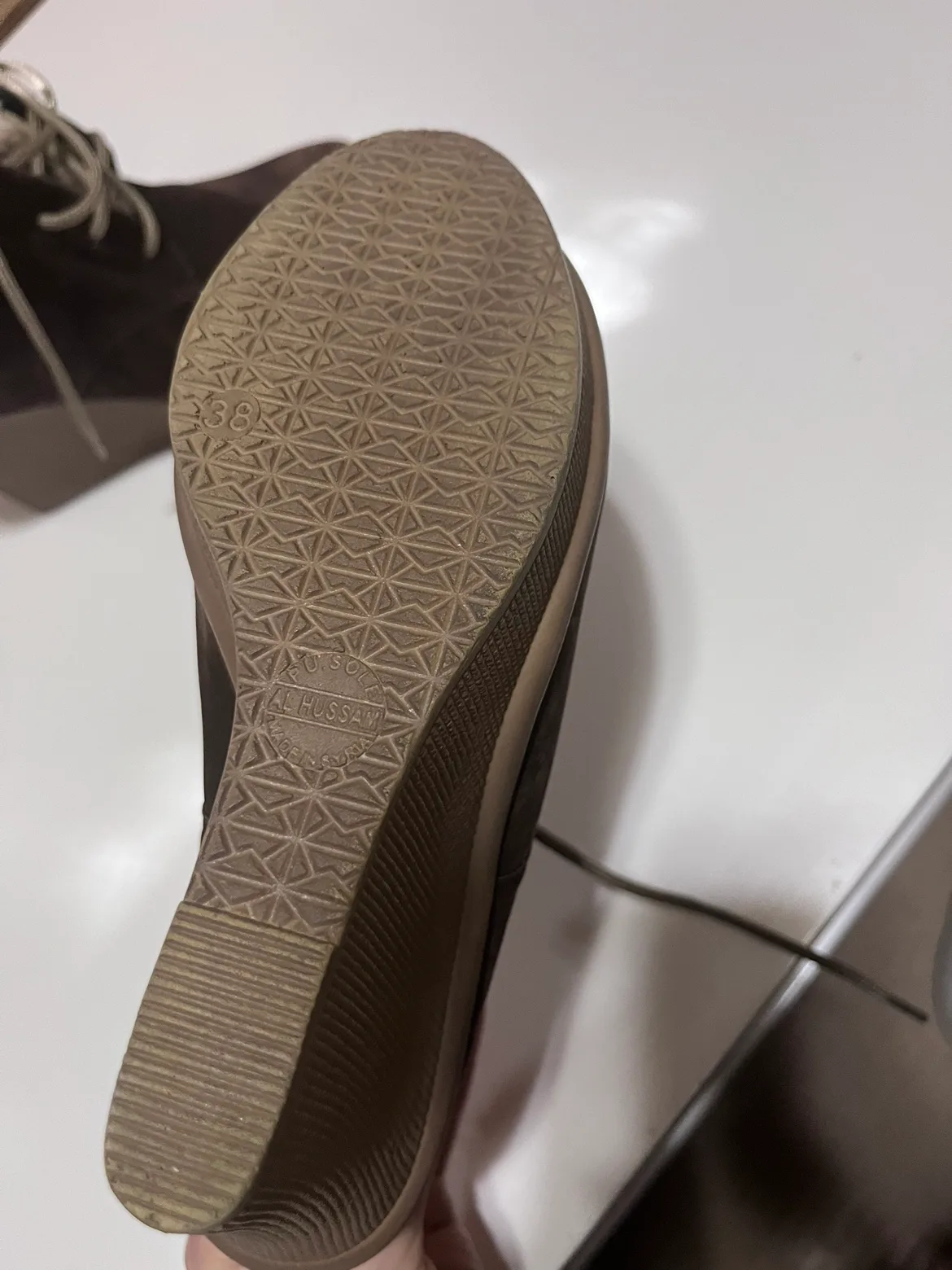 Brown Suede Wedge Booties image indicator(5)