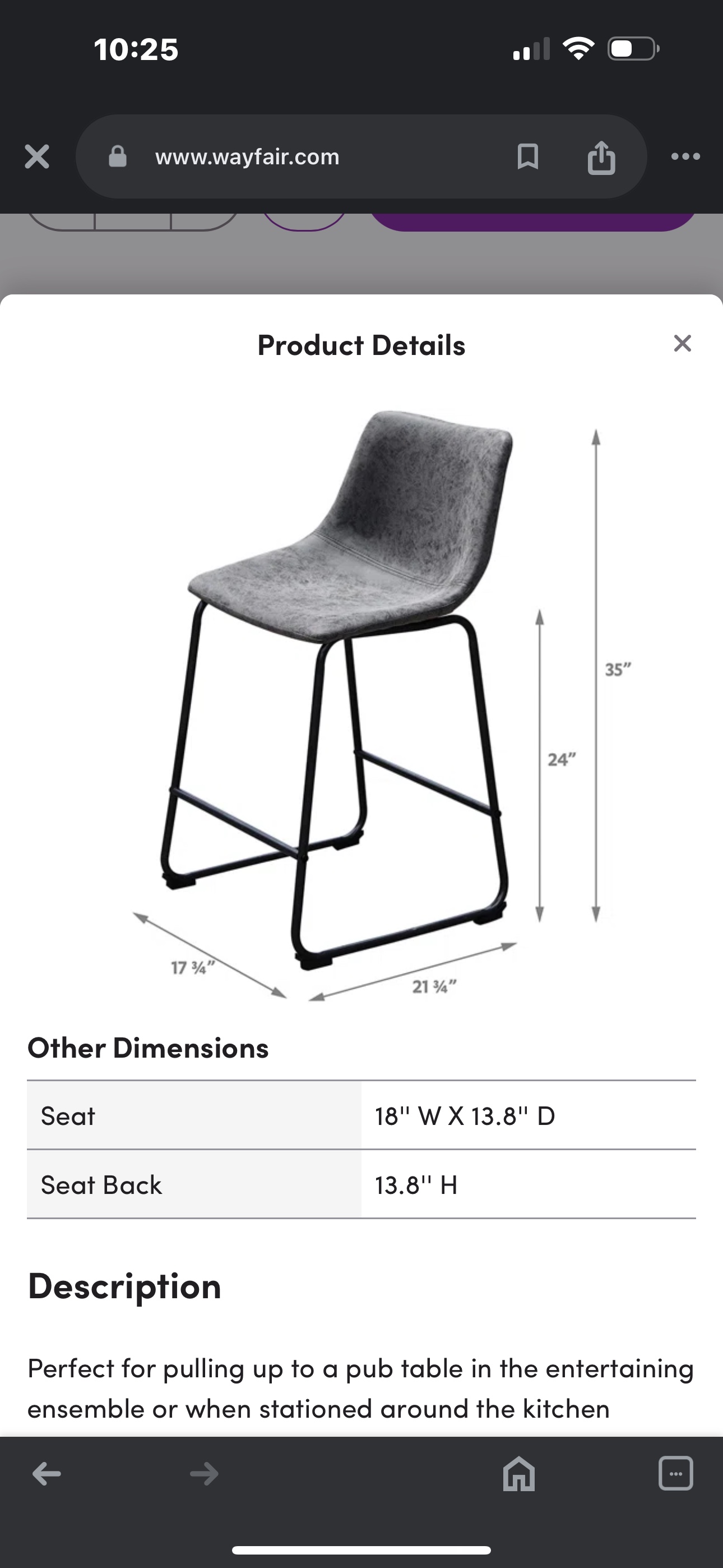 Madera Upholstered Counter Stool (Set of 2) - photo 4