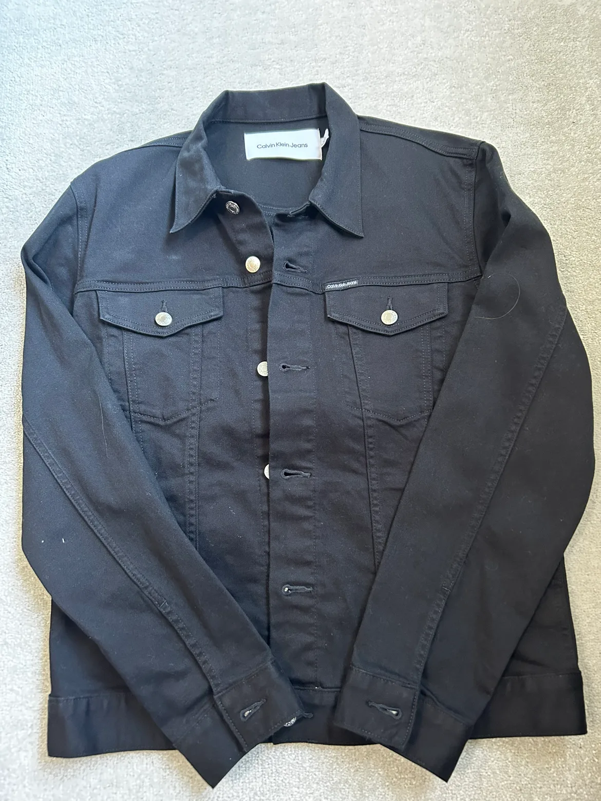 Calvin Klein Jeans Black Denim Jacket thumbnail
