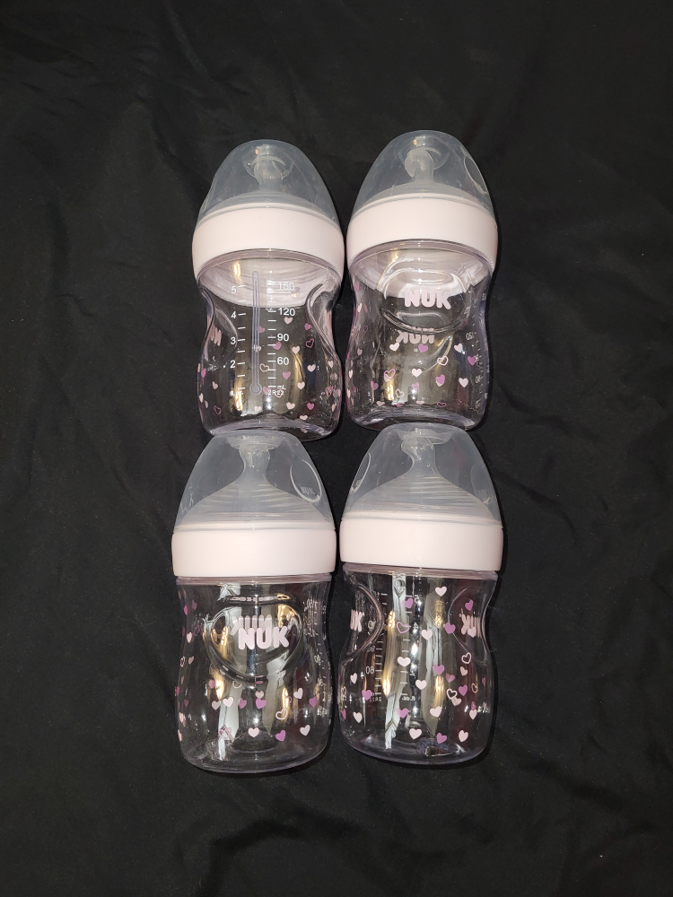 4 NUK Simply Natural Baby Bottles 5 oz