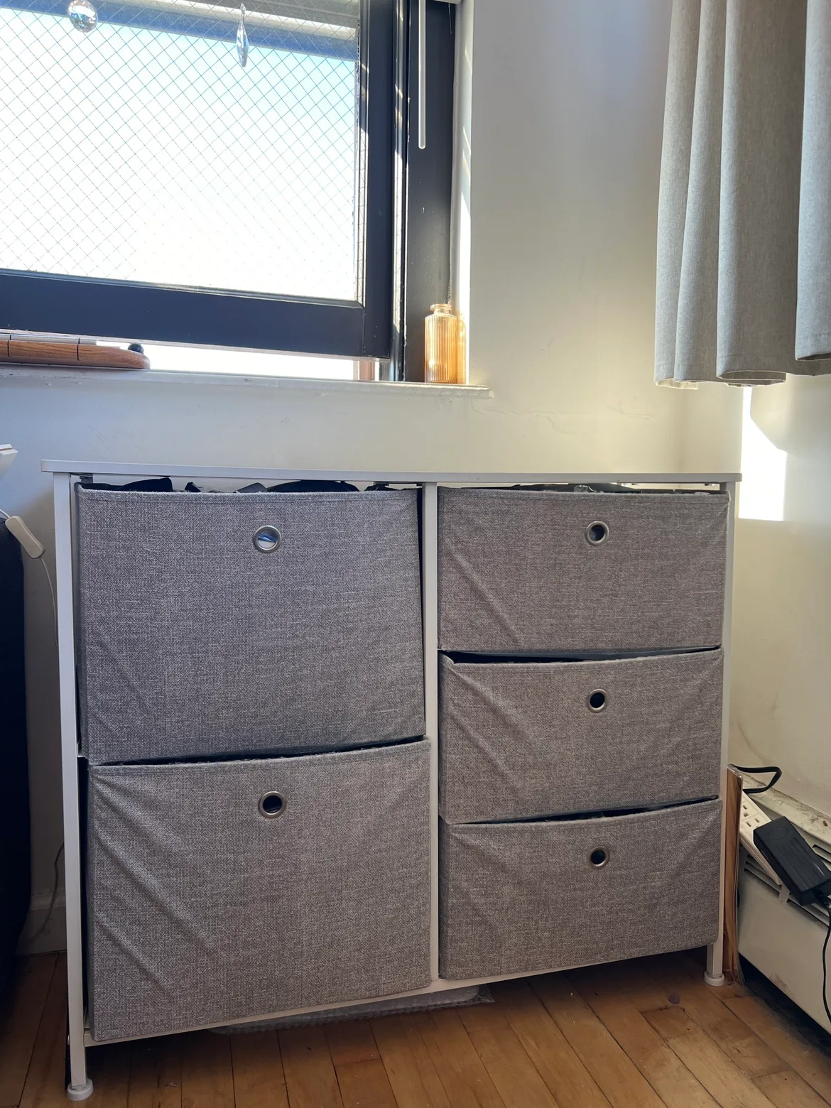 Storage Chest Dresser 5 Fabric Drawers 🧡 image indicator(2)