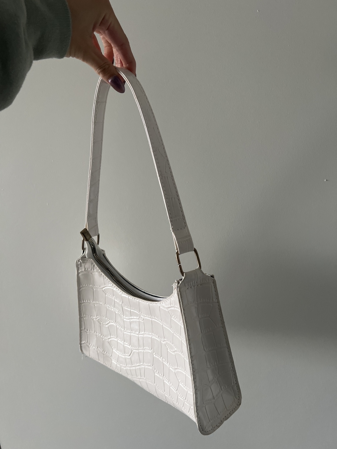 White Croc shoulder Bag - photo 2