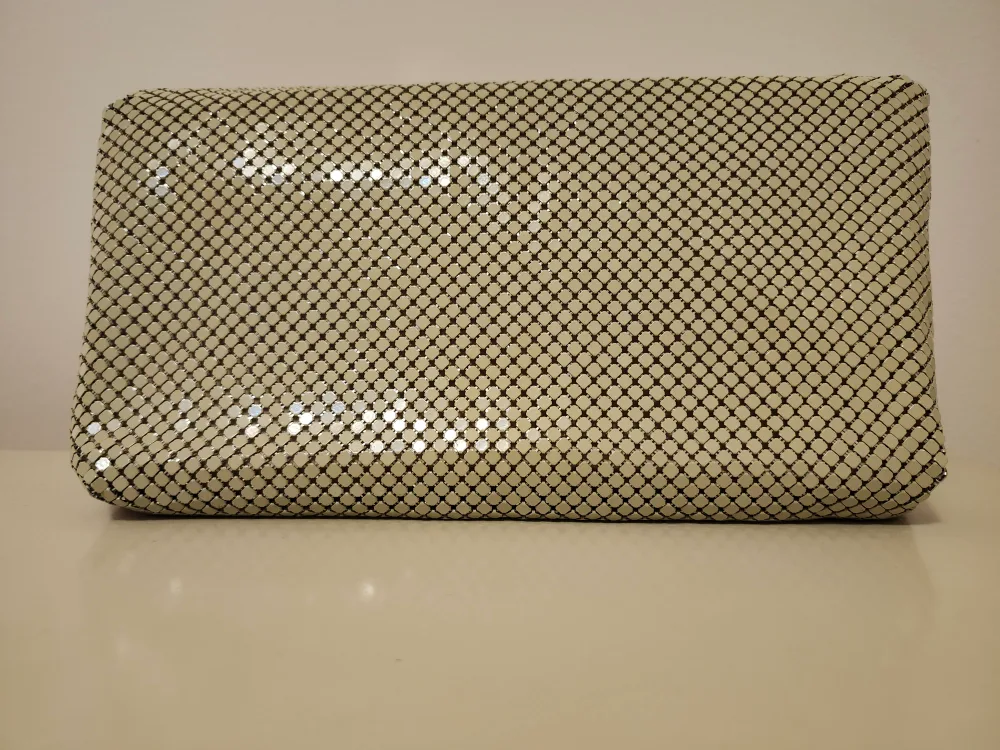 Cream Mesh Chain Evening Ba image indicator(3)