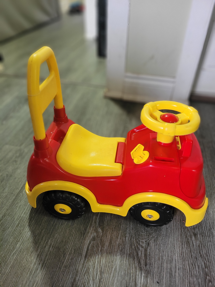 Red and Yellow Toddler Ride-On Car