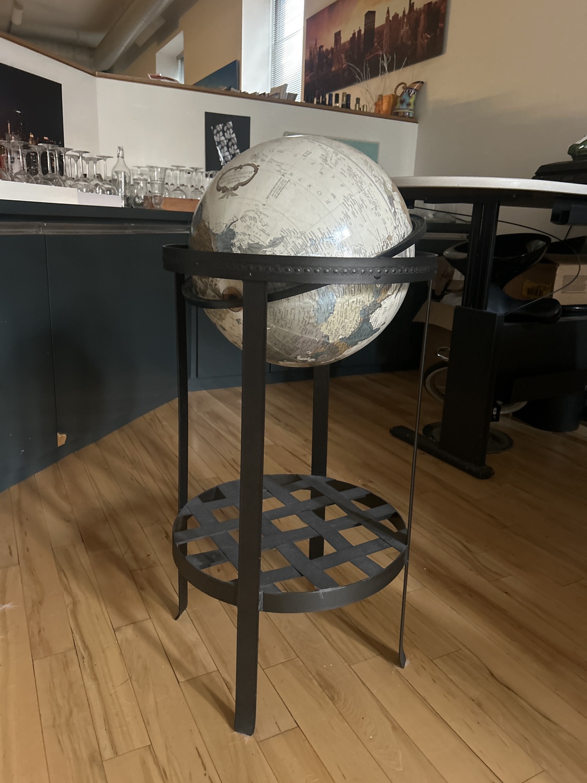 Vintage World Globe with Stand - photo 3