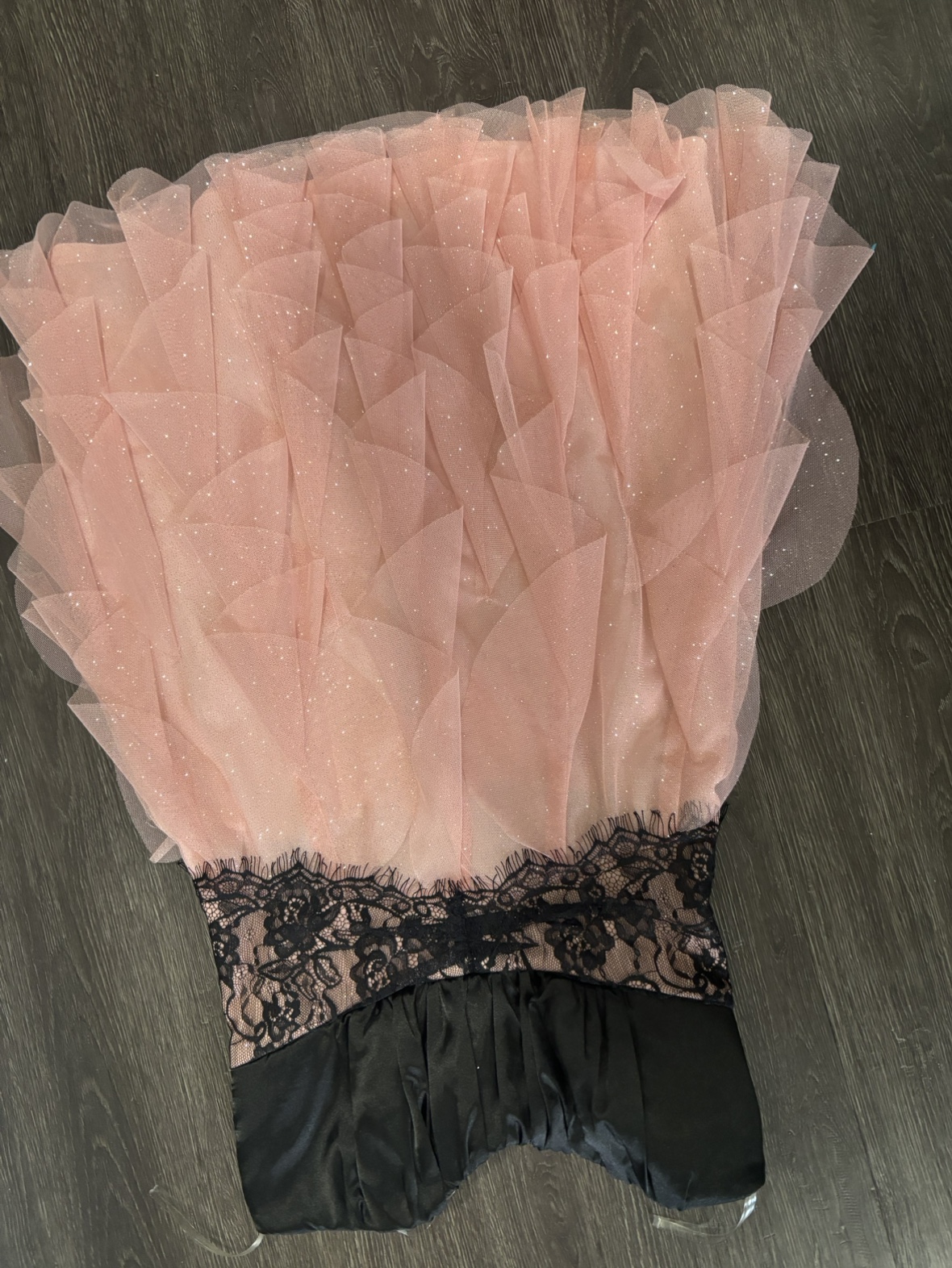 Le chateau Pink and Black Strapless Mini Dress - photo 2