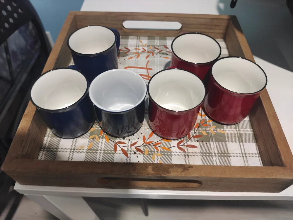 Set of 6 Enamel Mugs