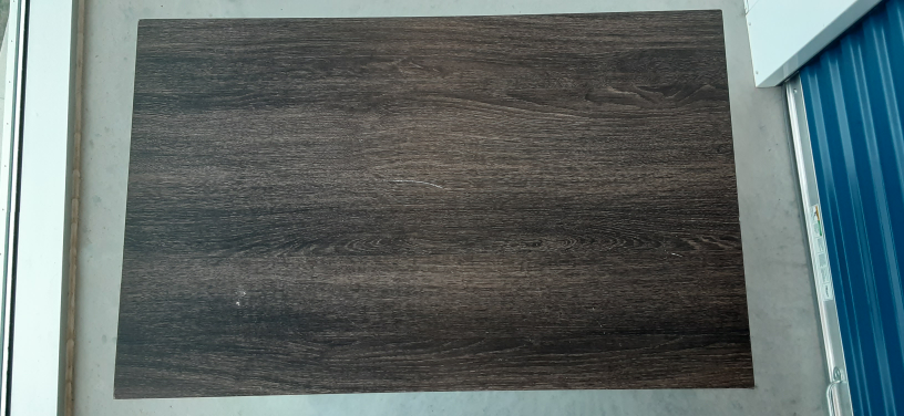 Home Office Desk Black With Metal Frame Wood Grain Finish - photo 2