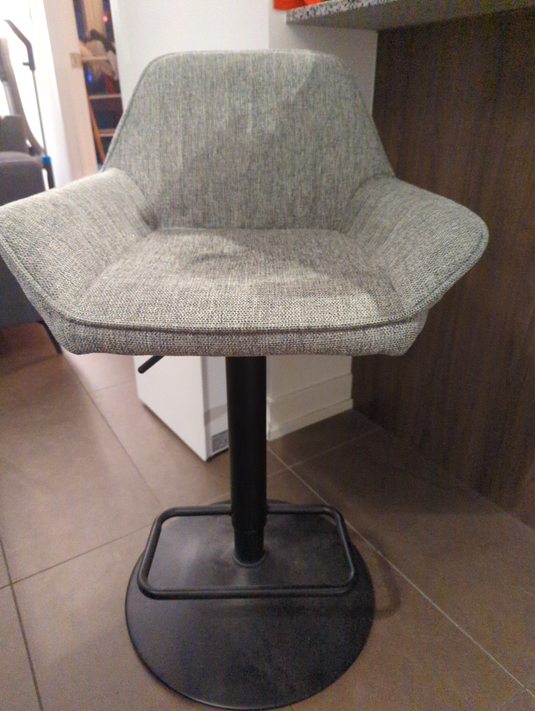Grey Swivel Bar Stool