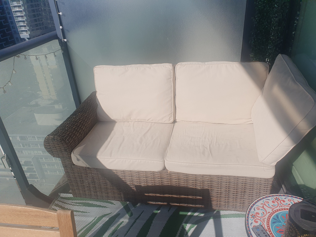 Wicker Patio Sofa with cover. - photo 2