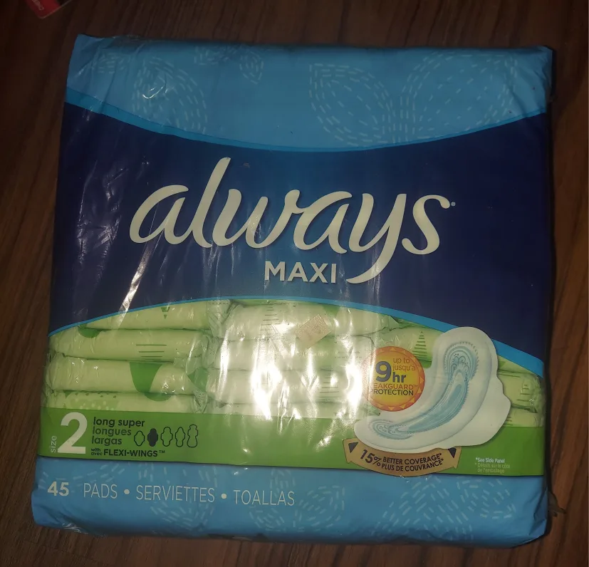 Always Maxi Pads Size 2 Long Super 45 ct thumbnail