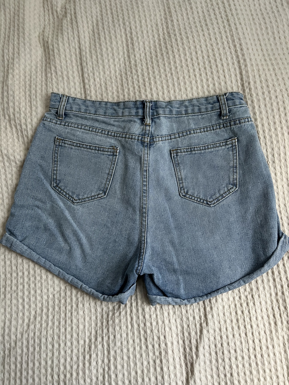 Light Wash Denim Shorts - photo 2