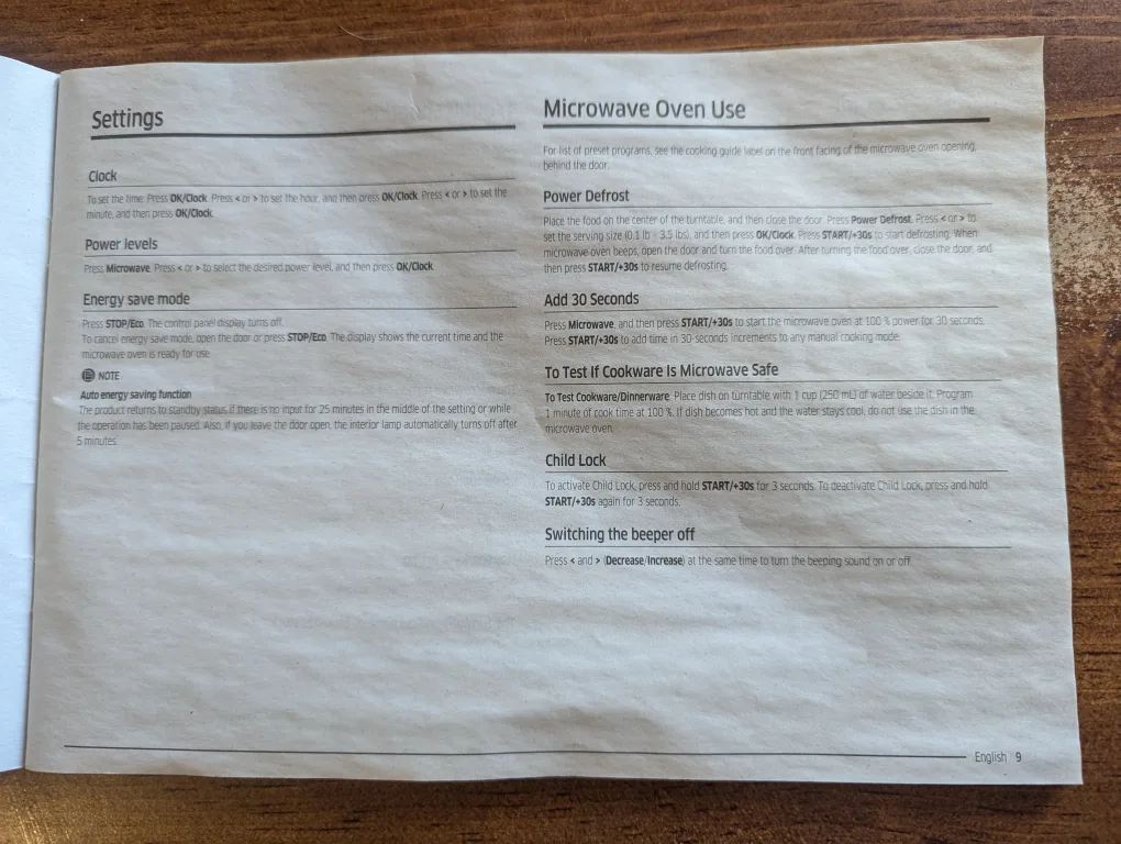 Panasonic microwave image indicator(3)