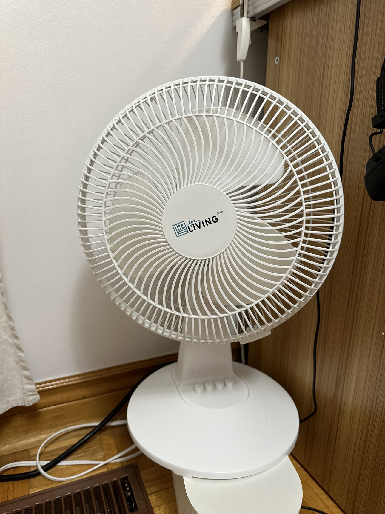 White Desk Fan
