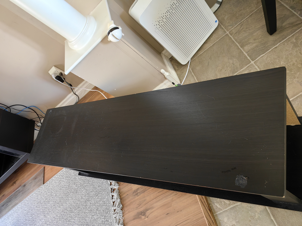 Black TV Stand with Shelves - photo 2
