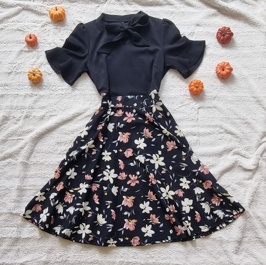 Vintage-Style Floral Midi Dress