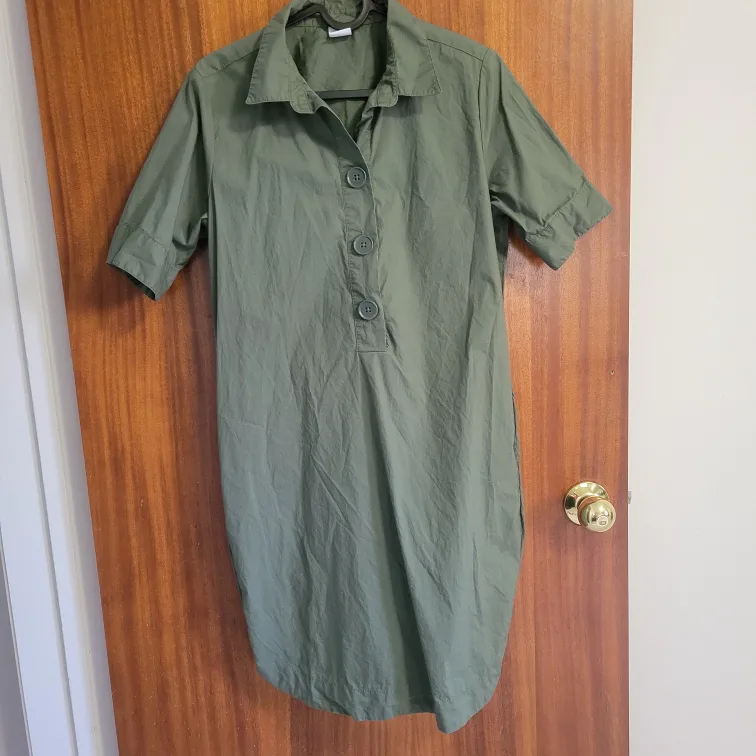 Bossini Green Button Up Dress thumbnail