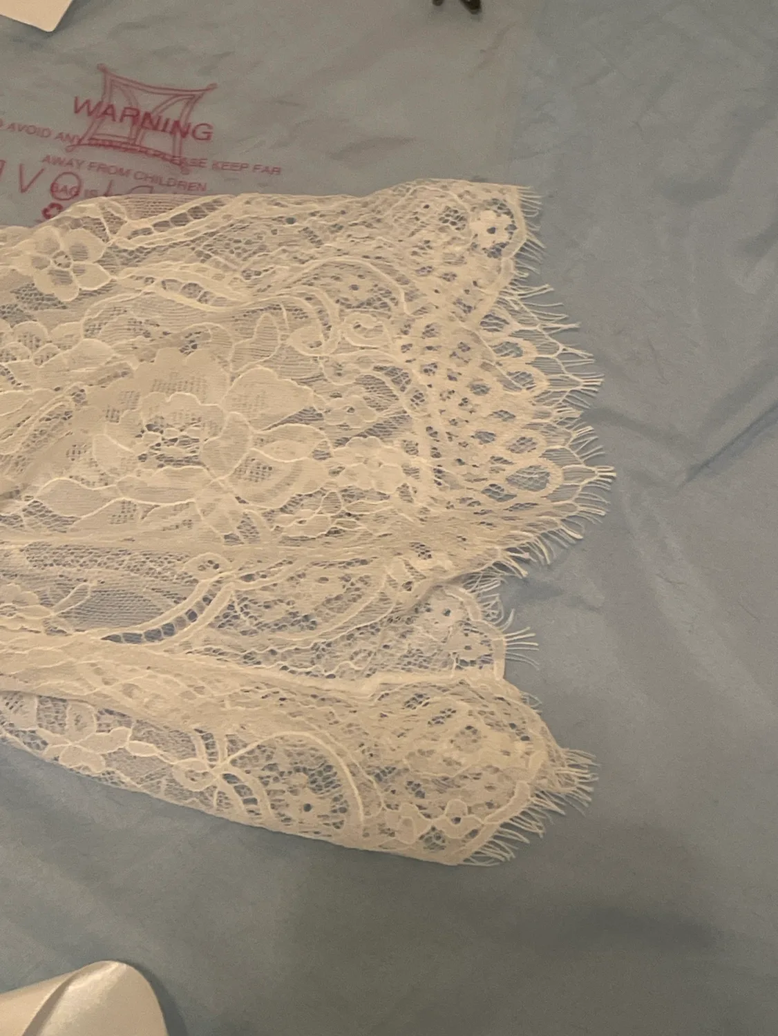 New with Tags White Lace Robe image indicator(3)