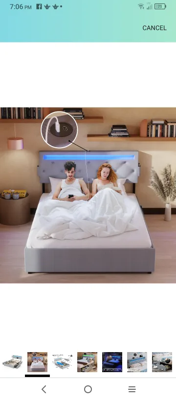 Queen Size Bed Frame with Storage image indicator(2)