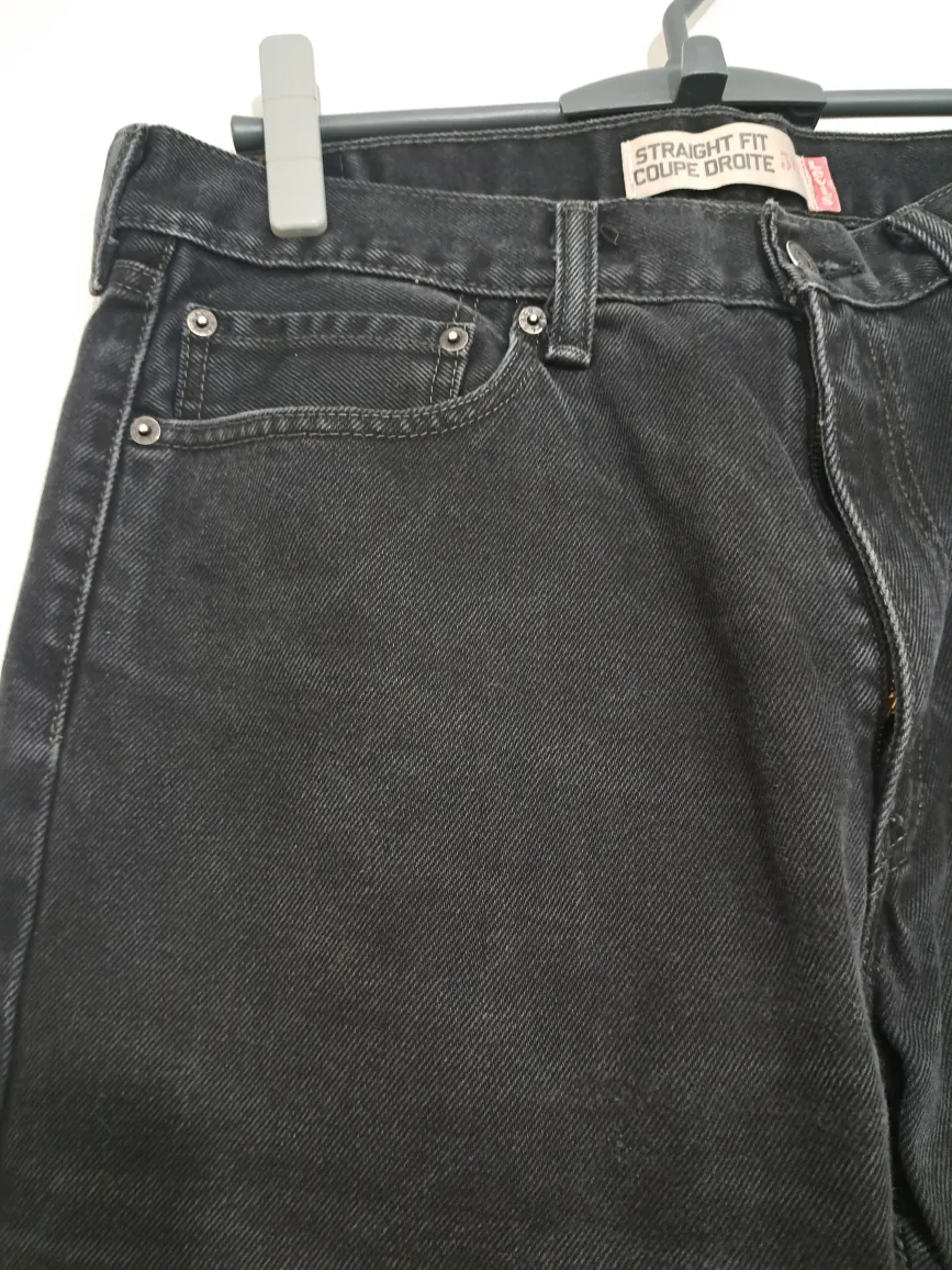 34x30 vintage Levi's straight fit 505 black jeans image indicator(4)