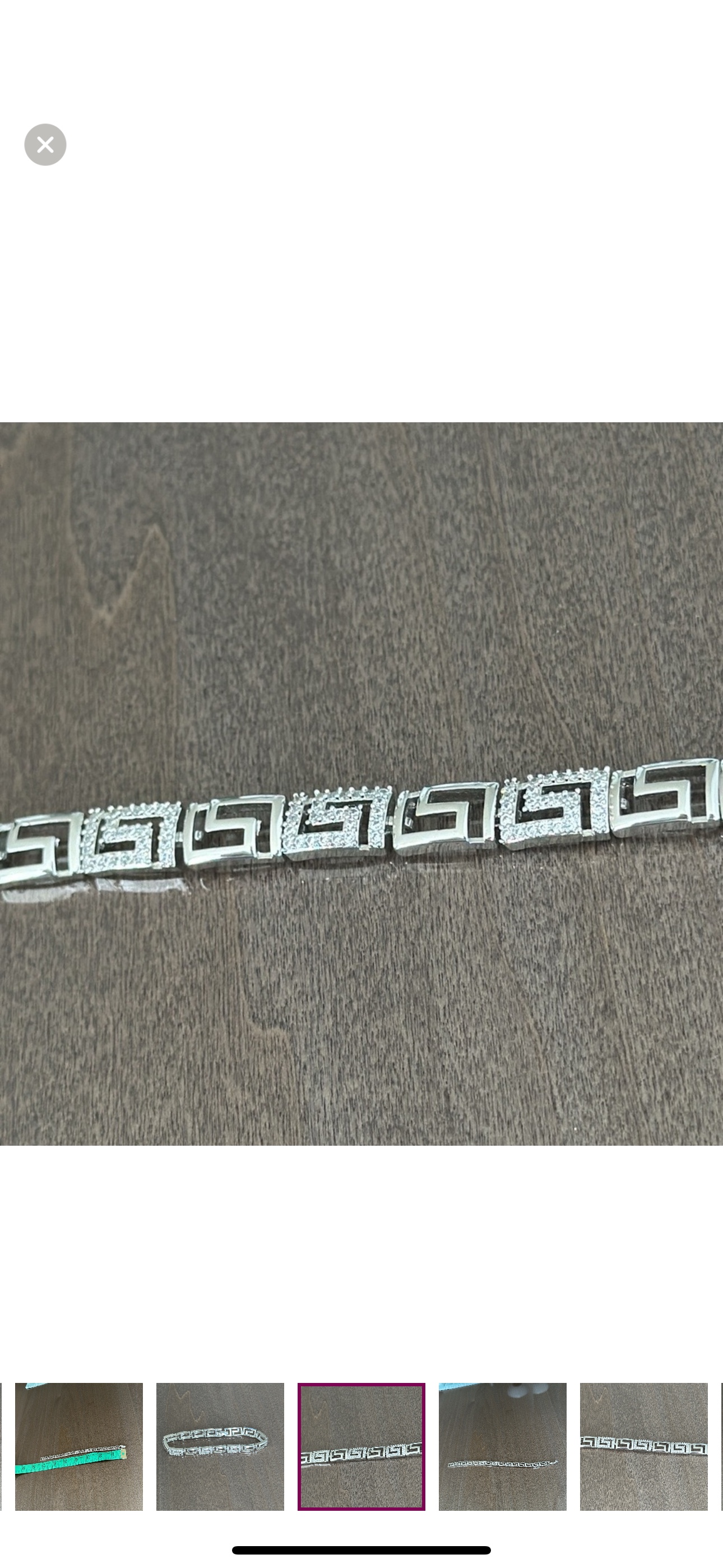 Silver Greek Key Bracelet - photo 4