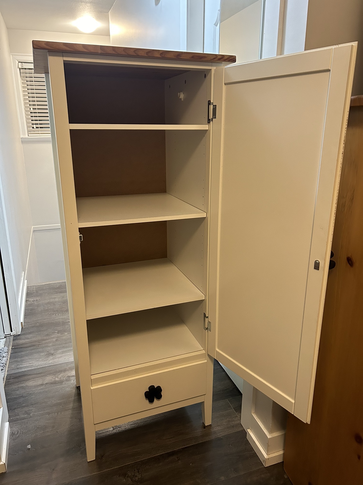 White Cabinet with Drawer - photo 2