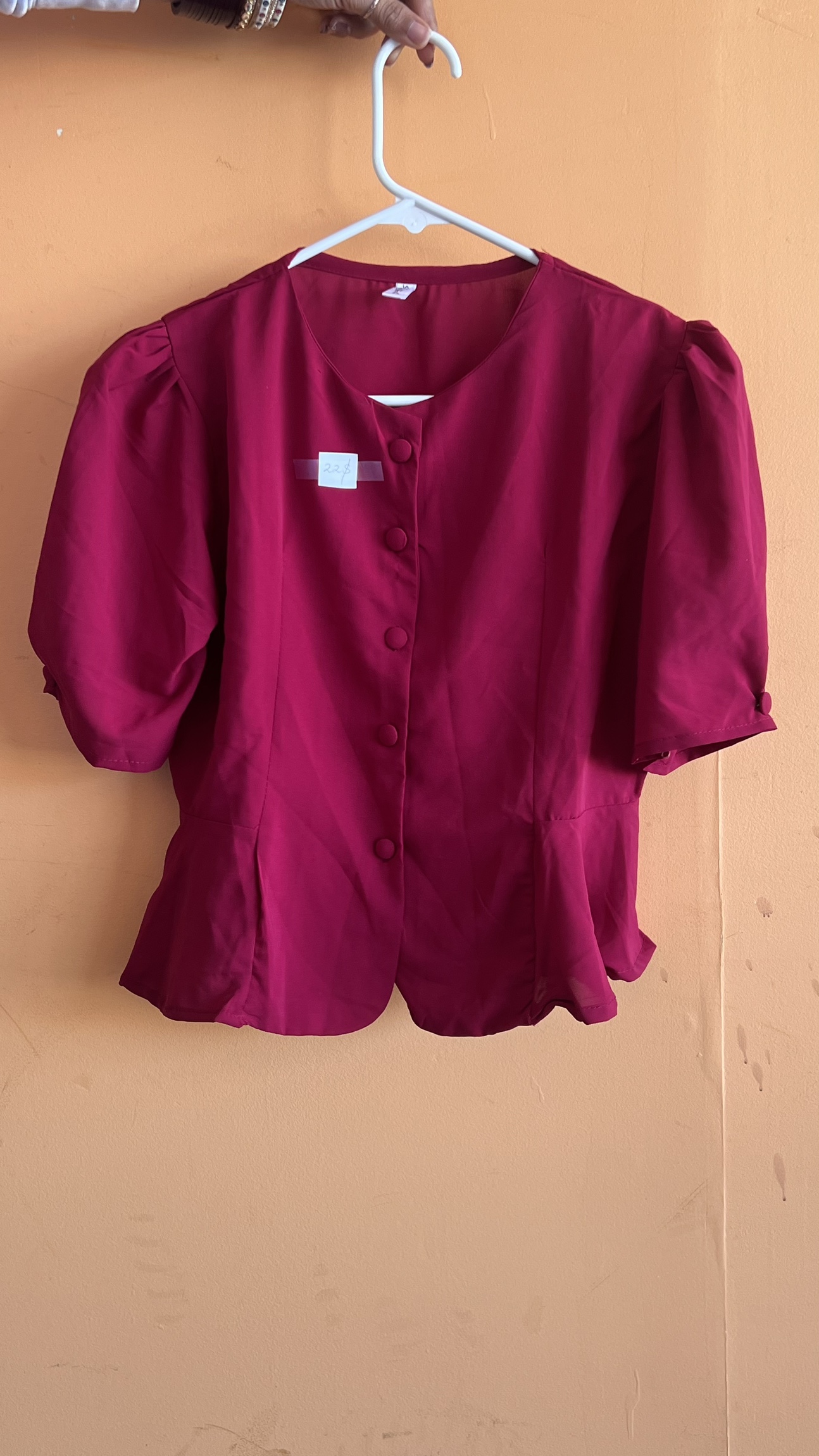 Burgundy top