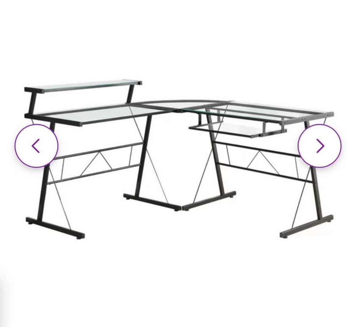 Glass Corner Desk