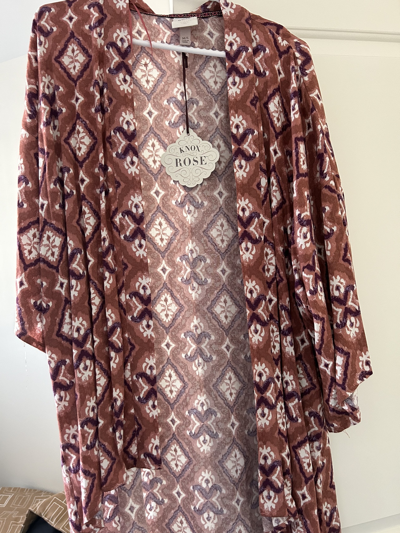 Know Rose Printed Kimono
