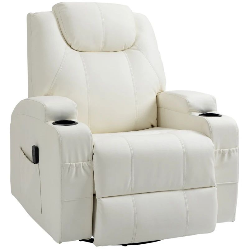White Reclining Massage Chair - photo 2