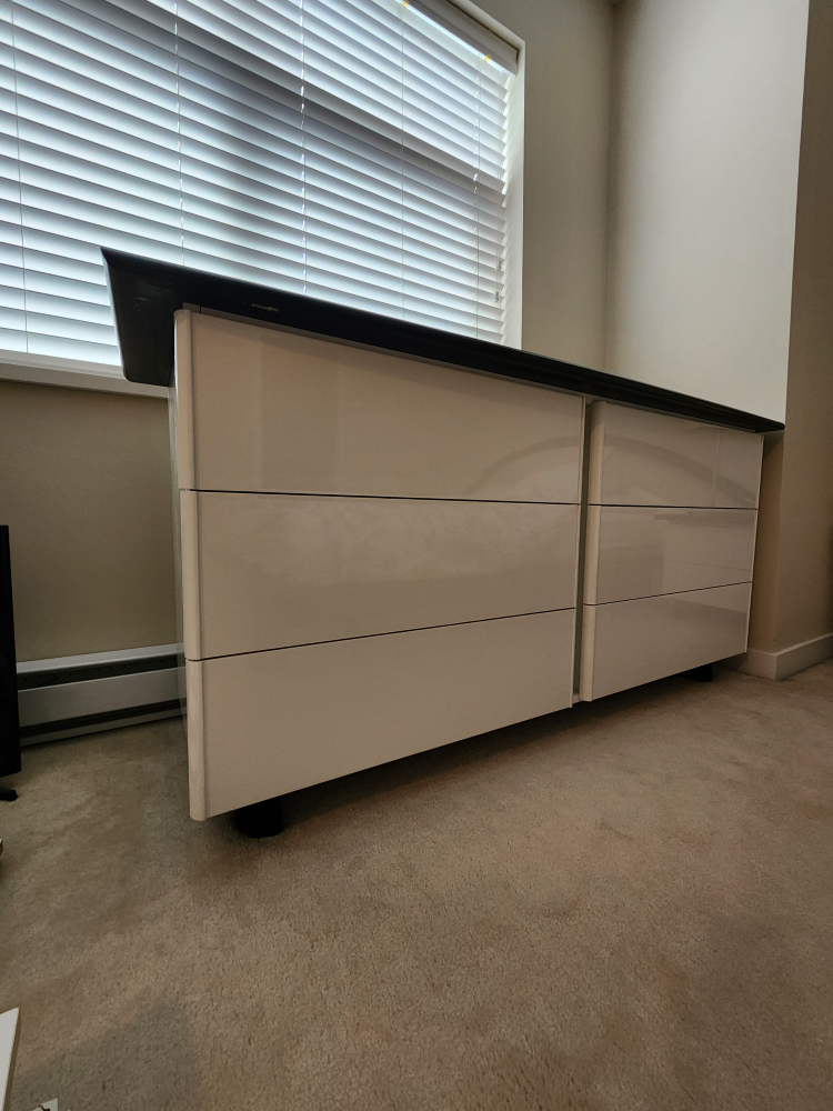 Moving sale!!! Gloss Black and white wood dresser - photo 2