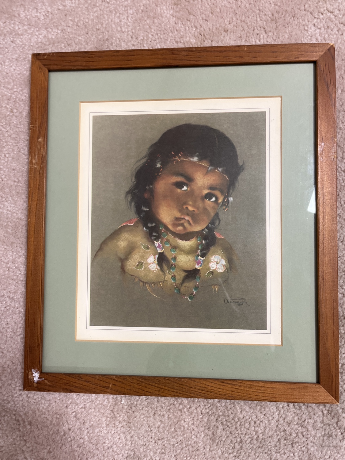 Set of 3 Framed Prints - signed by Oxborough - Indigenous - photo 4
