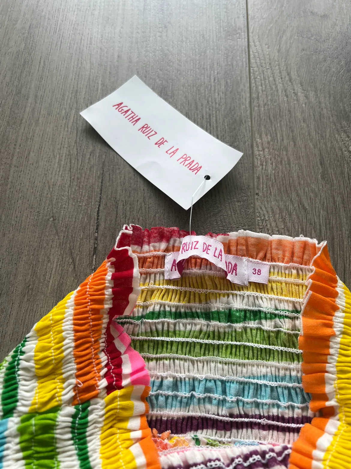 Agatha Ruiz de la Prada Rainbow Striped Maternity Top image indicator(3)