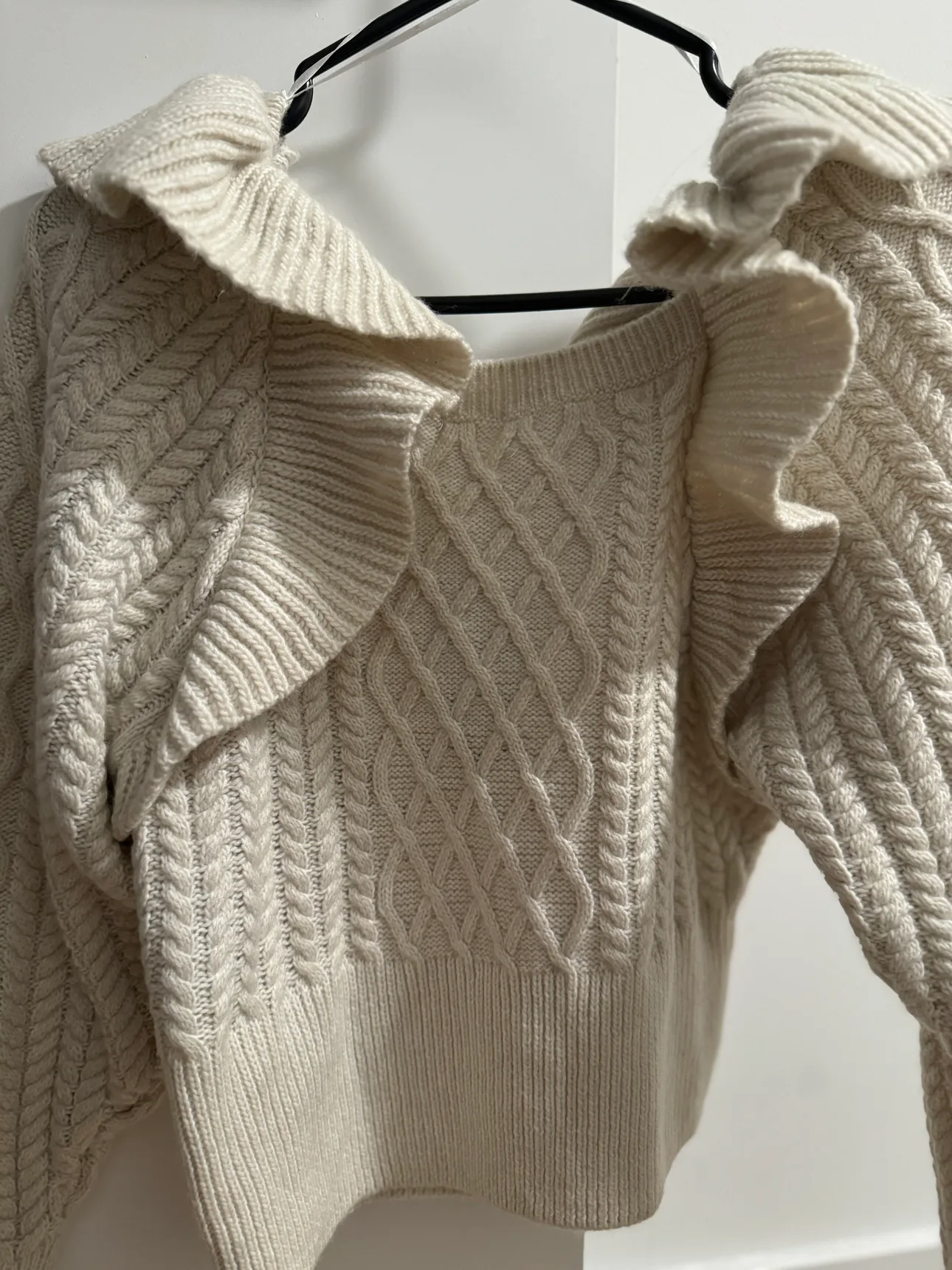 Cream Cable Knit Sweater thumbnail