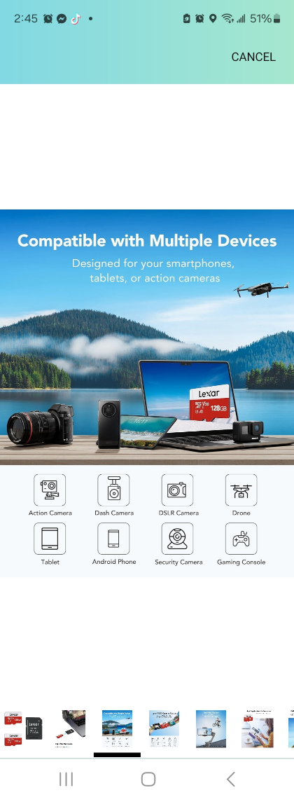 Lexar E-Series 128GB Micro SD Card 2 - photo 3