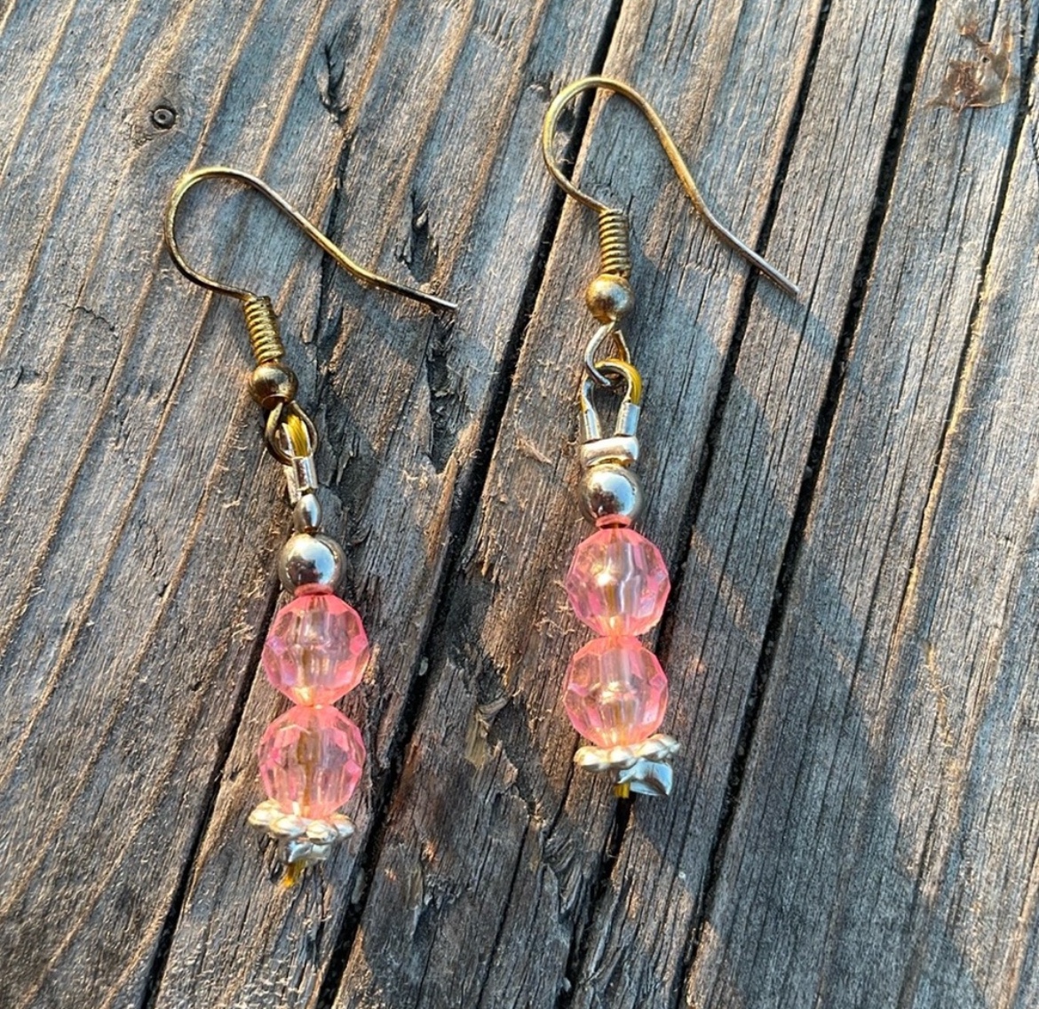 Pink Beaded Earrings - photo 2